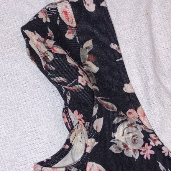 SPEECHLESS PEPLUM BLACK FLORAL PENCIL SKIRT DRESS SLEEVELESS WOMEN'S SIZE L - Picture 4 of 8